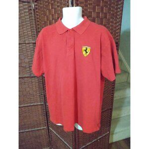 Vintage 90s Ferrari Polo Shirt Men's XXL Red